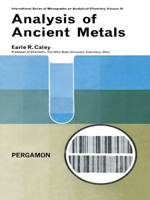 cover image of Analysis of Ancient Metals
